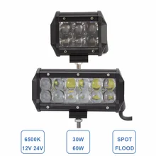 Buy 30W 60W LED WORK LIGHT OFFROAD 12V 24V DRIVING HEADLIGHT CAR SUV TRUCK WAGON PICKUP 4X4 AWD MOTORCYCLE TRACTOR SPOT FLOOD LAMP Free Shipping