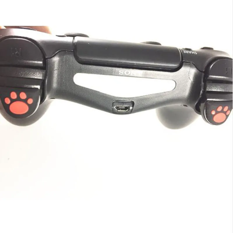 Силиконовая обувь с принтом «кошачий коготь» L2 R2 пусковых кнопок на Стикеры крышка чехол для sony Playstation Dualshock 4 DS4 PS4 Pro Slim геймпад