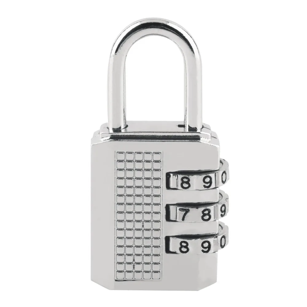 

Top Safety Steel 3/4 Dial Combination Padlock Locker Door Toolbox Luggage Suitcase Lock Keep Your Property Safe