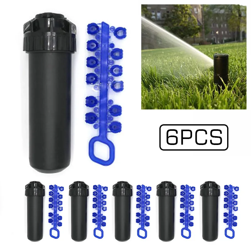 

6pcs/set Nozzles Sprayer Water Outlets Irrigation Sprinklers Gardening tool Rotary Auto Cleaner Nozzles Durable Useful
