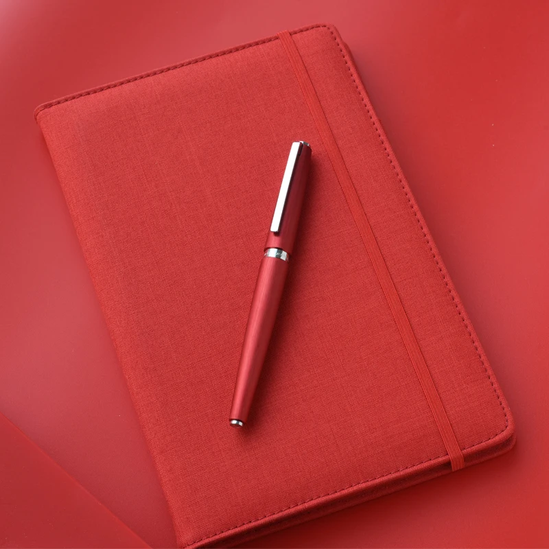 

Luxury KACO BALANCE Red Fountian Pen with Silver Clip 0.5mm Iraurita Nib High-end Metal Wire-drawing Business Gift Ink Pens