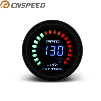 

CNSPEED 2"52mm 12V Car Auto Exhaust Gas Temp Gauge Digital EGT With Sensor 20 LED Car EXT Temperature Meter TO101346