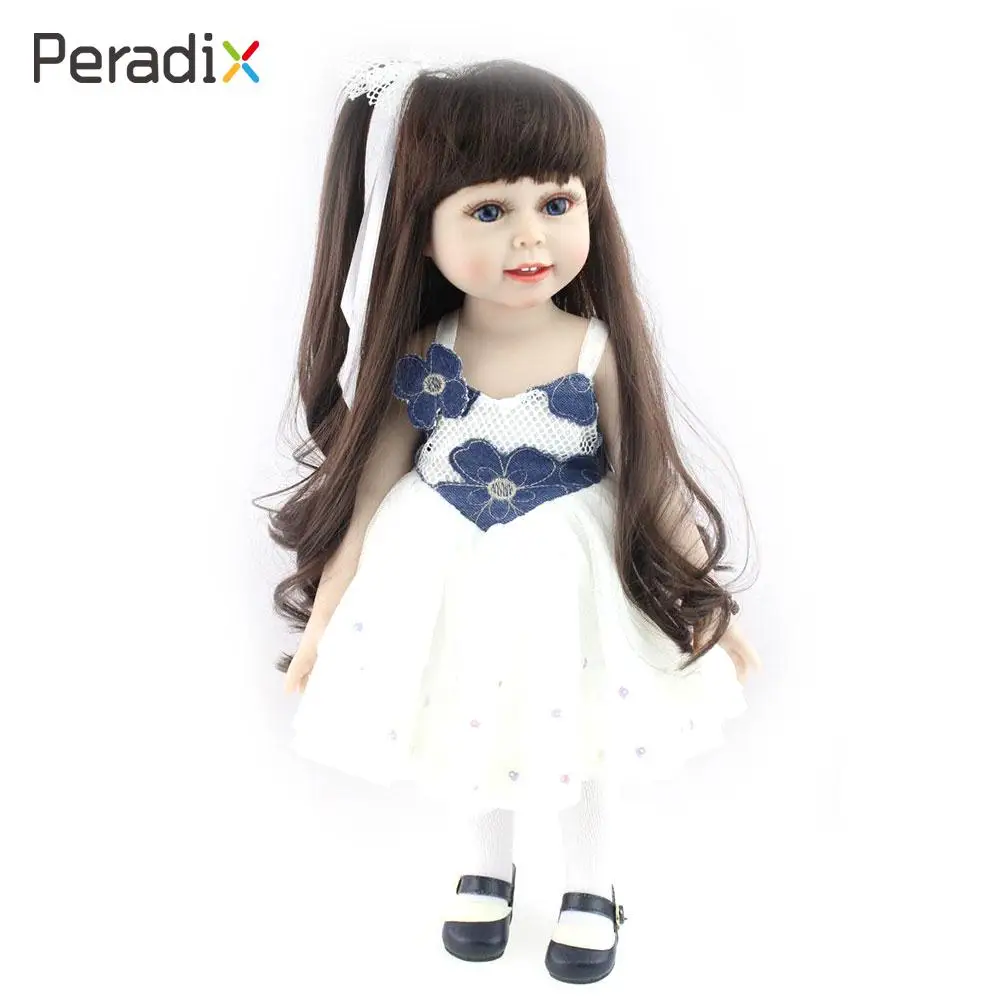 

2018 Drop Shipping Long Hair Doll Lovely Baby Toys Lifelike Doll Silicone Lifelike Accompany Dolly Girl Early Education