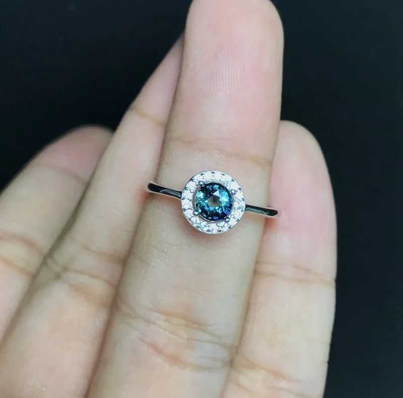 Хорошее ювелирное изделие, 925 серебряные кольца, серебряный цвет, обручальные кольца для девочек, сапфировое кольцо для женщин, круглая форма, модное женское кольцо