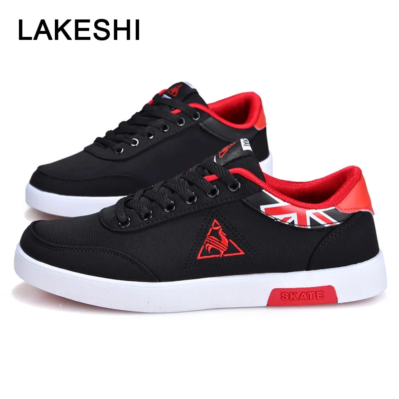 

LAKESHI 2019 Spring Summer Shoes Men Fashion Sneakers Men Casual Shoes Comfortable Lace Up Canvas Shoes For Men Shoes Zapatillas