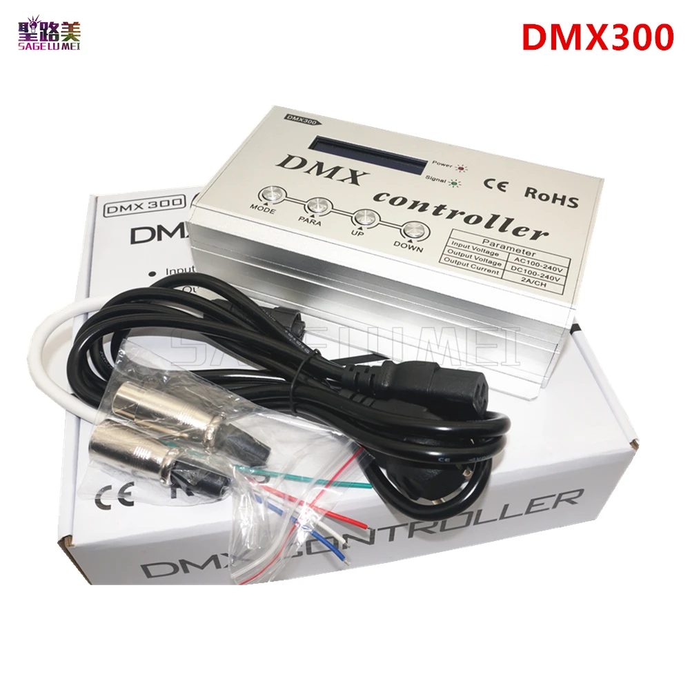 

DMX300 AC110V-220V RGB DMX LED Decoder Console Controller Dimmer for High voltage RGB Led Neon Strip Light Tape 1320W 3CH x 2A