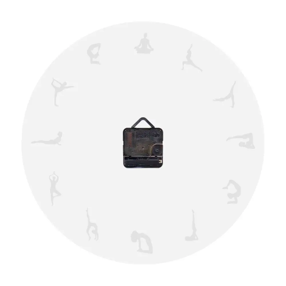 Günstig 1 stück Yoga Uhr Wanduhr Fitness Moderne Runde Sport Wanduhr Bodybuilding Coach Wohnkultur Gymnastic Zeitgenössische Wand Kunst