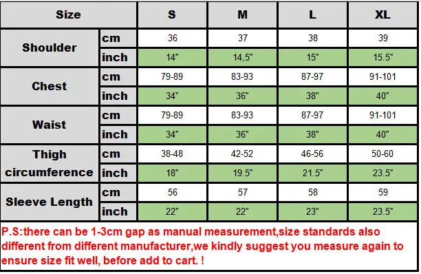 size chart clown