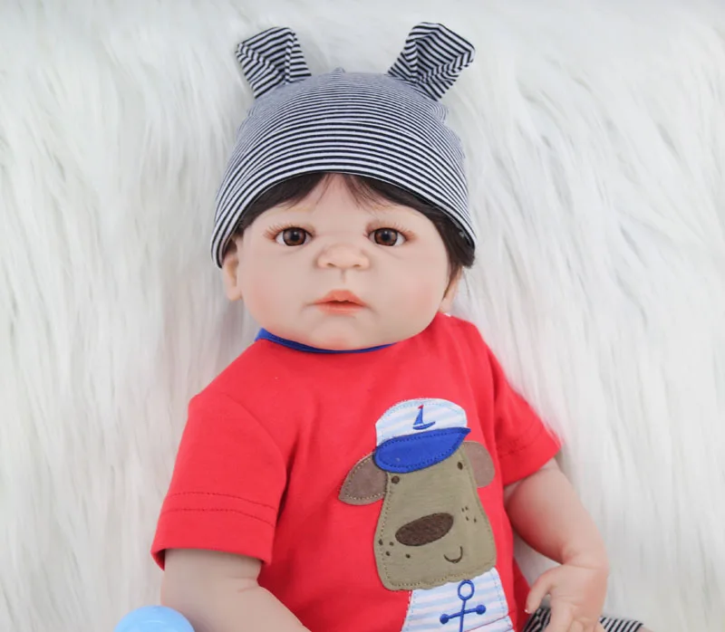 22 "силиконовая кукла Reborn Baby Boy Реалистичная 55 см для новорожденных мальчиков
