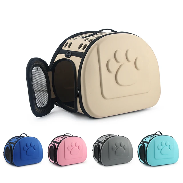 caisse de transport chat Sac pliable pour transport d'animaux de compagnie, couleur pure – Image 2