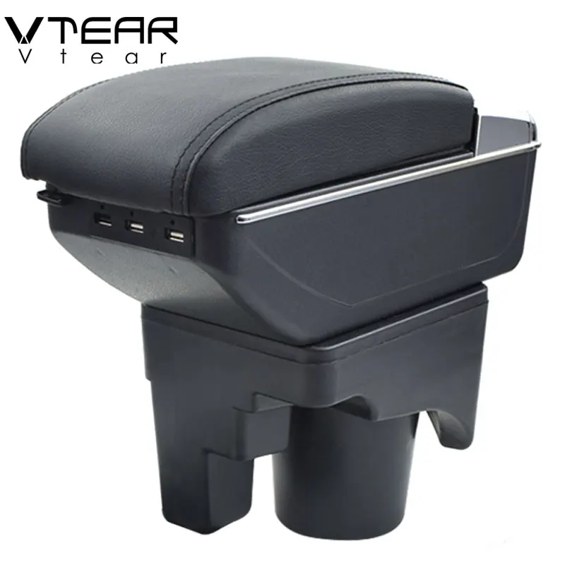 Vtear для VW jetta mk5 Golf 6 подлокотник usb интерфейс кожаный ящик хранения аксессуары