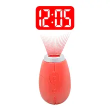 Multiple Color Optional Small Digital Handheld Projection Clock without Screen Luminova Used in the Night