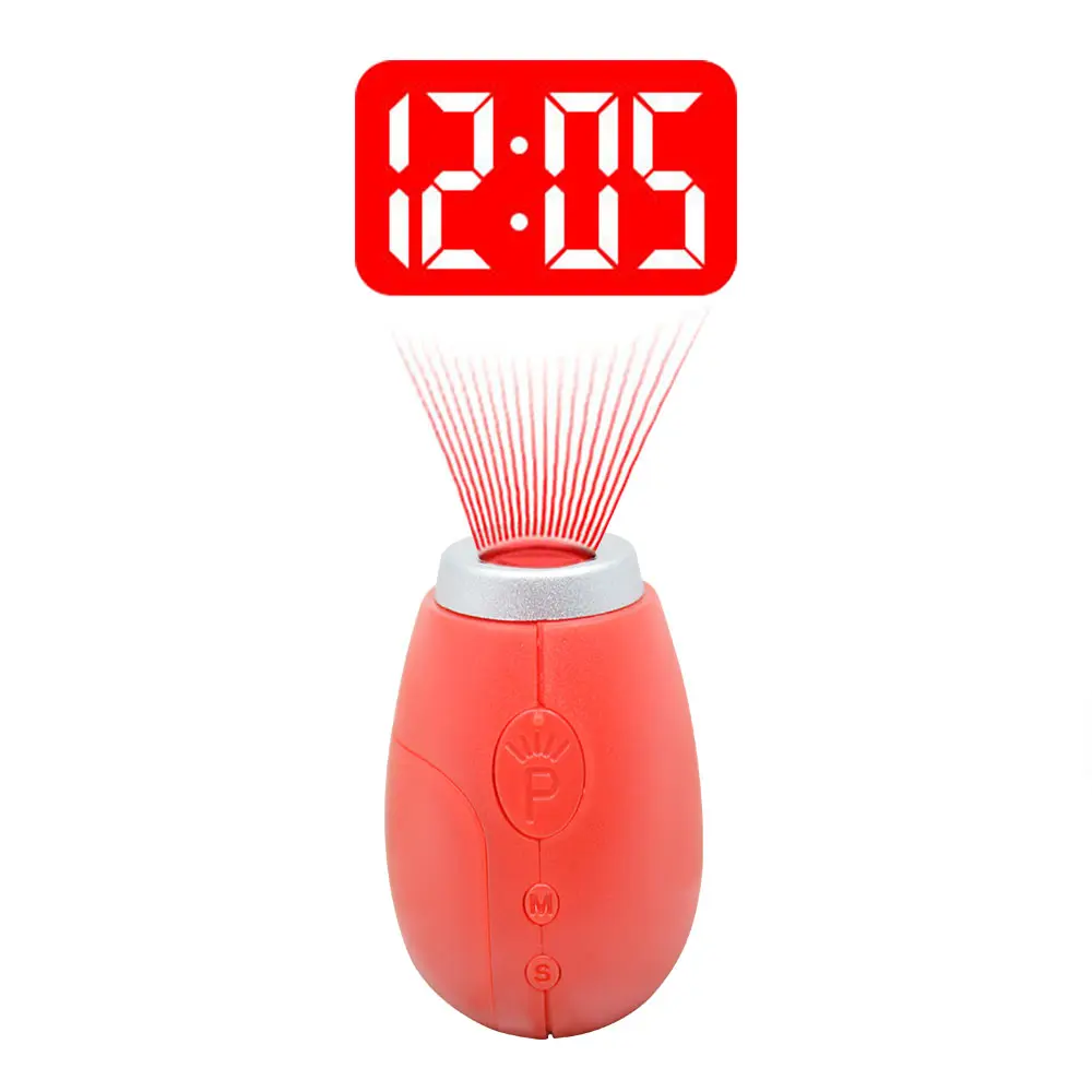 

Multiple Color Optional Small Digital Handheld Projection Clock without Screen Luminova Used in the Night Easily
