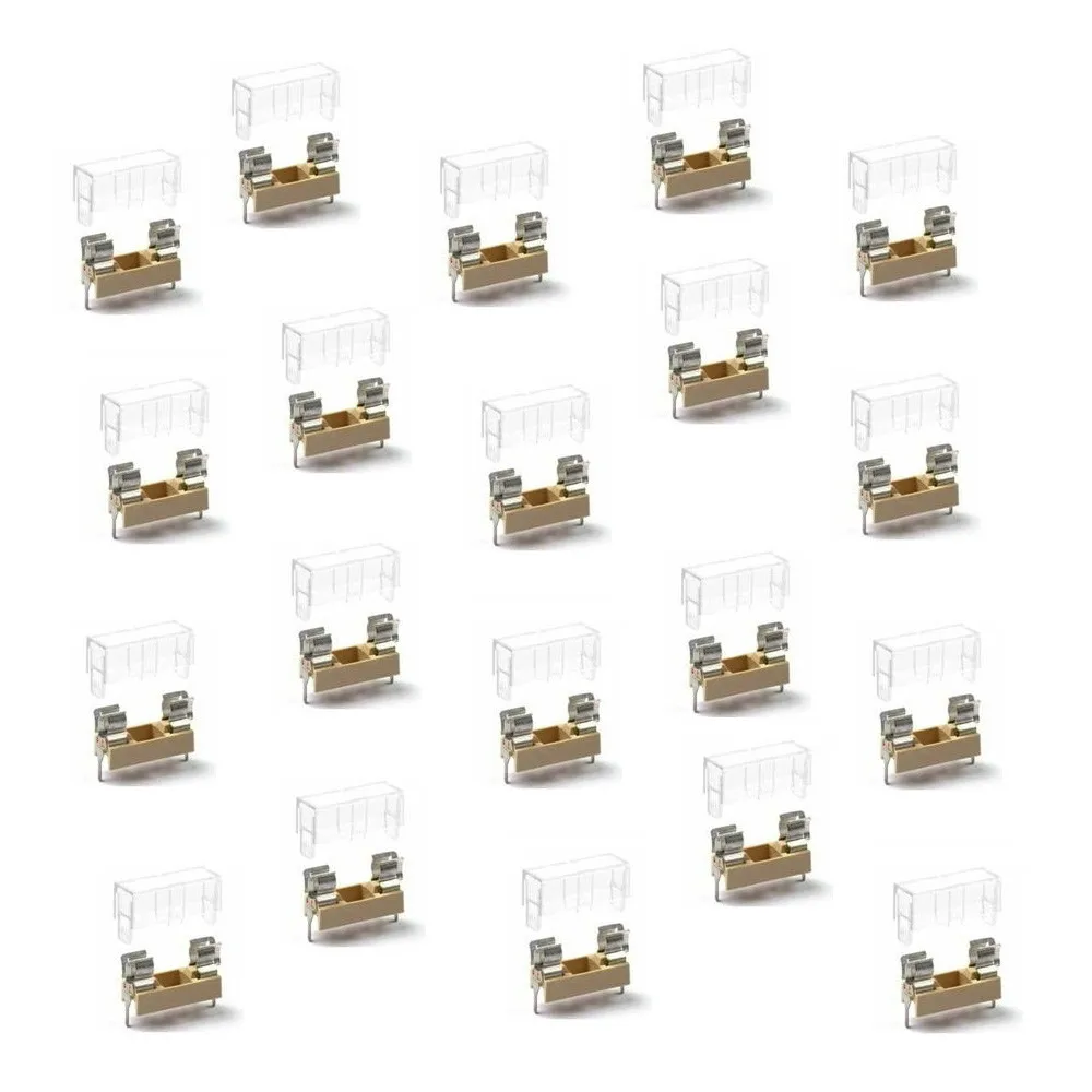 20pcs 6A 250V Fuse Holder Socket Panel Mount PCB Fuse Holder Case with