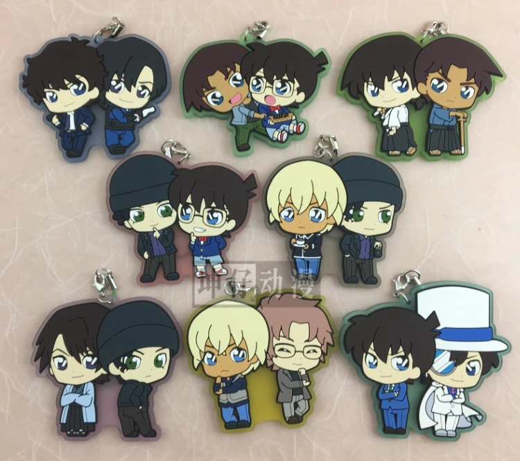 Конан Аниме Детектив Джимми Кудо Kaitou Kiddo hatдори Heiji CP Ver резиновый брелок |