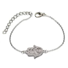 Высокое качество Винтаж Сияющий Циркон Хамса браслет для женщин Diy ремесла ручной работы цепи дружбы талисманы подарок