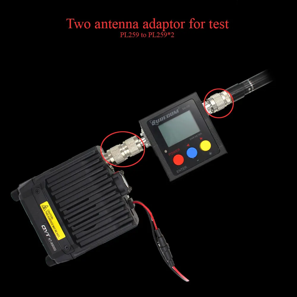 SURECOM SW 102 с тремя адаптерами 125 520 МГц цифровой VHF/UHF измеритель мощности и КСВ для