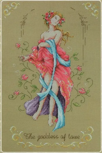 cs-2635 Cross Stitch Kit The Goddess of Love Rose Flower Fairy SO