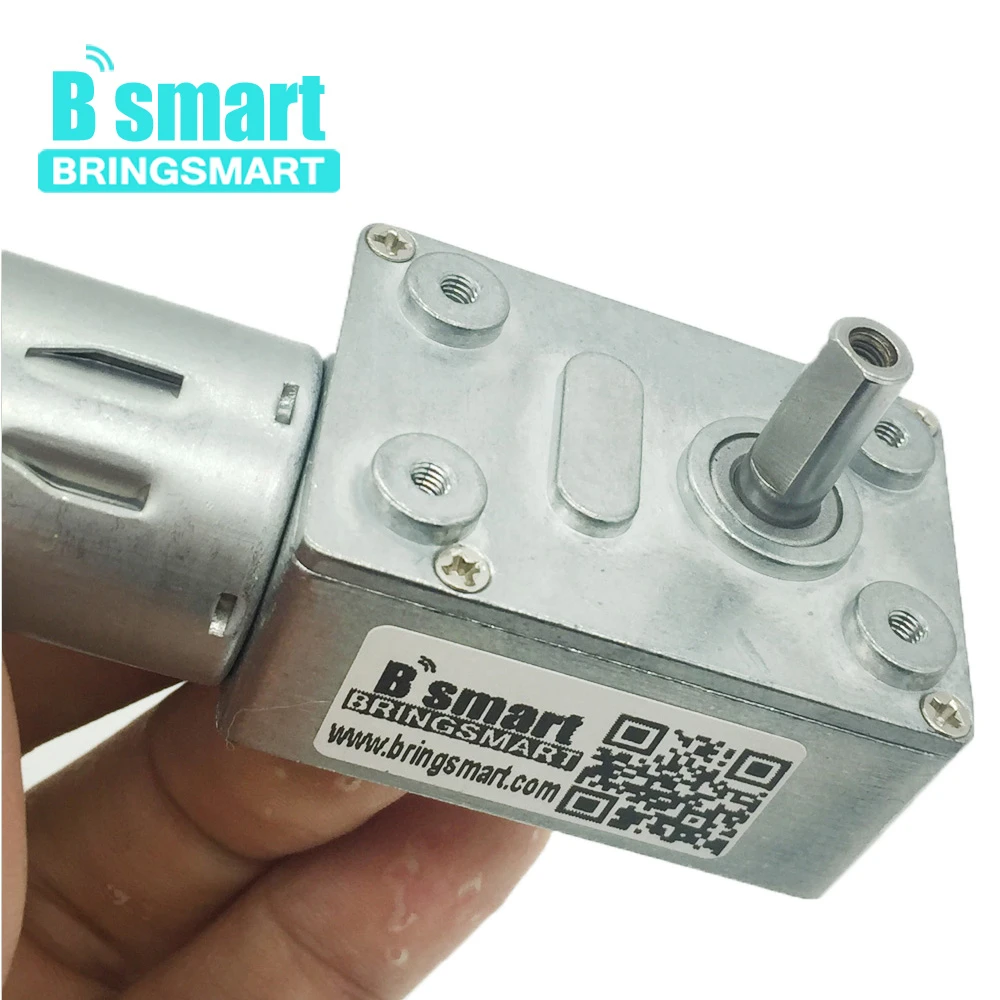 

Bringsmart 6V 12V 24V Low Speed DC Electric Motor Worm Encoder Disk High Torque Micro Gearbox Motor Reductor JGY-370B
