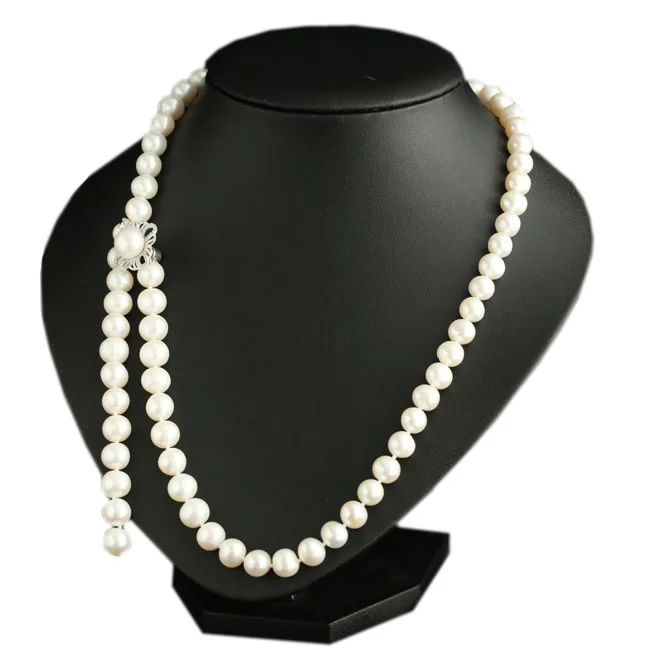 Beadsnice new design personalized statement necklace for women luxury long pearl necklace with 925 silver pendant ID29790 Beadsnice new design personalized statement necklace for women luxury long pearl necklace with 925 silver pendant ID29790