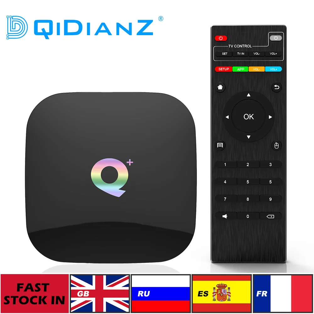 DQiDianZ QPlus Android 9,0 SAMRT tv BOX 4 Гб+ 64 Гб H6 четырехъядерный Mali-T720MP2 WiFi 2,4 ГГц 6 к H.265 медиаплеер Ethernet RJ-45