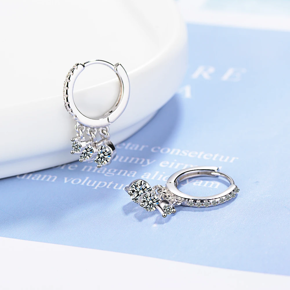 Серьги кольца Todorova с фианитами и кристаллами маленькая петля серьги для женщин