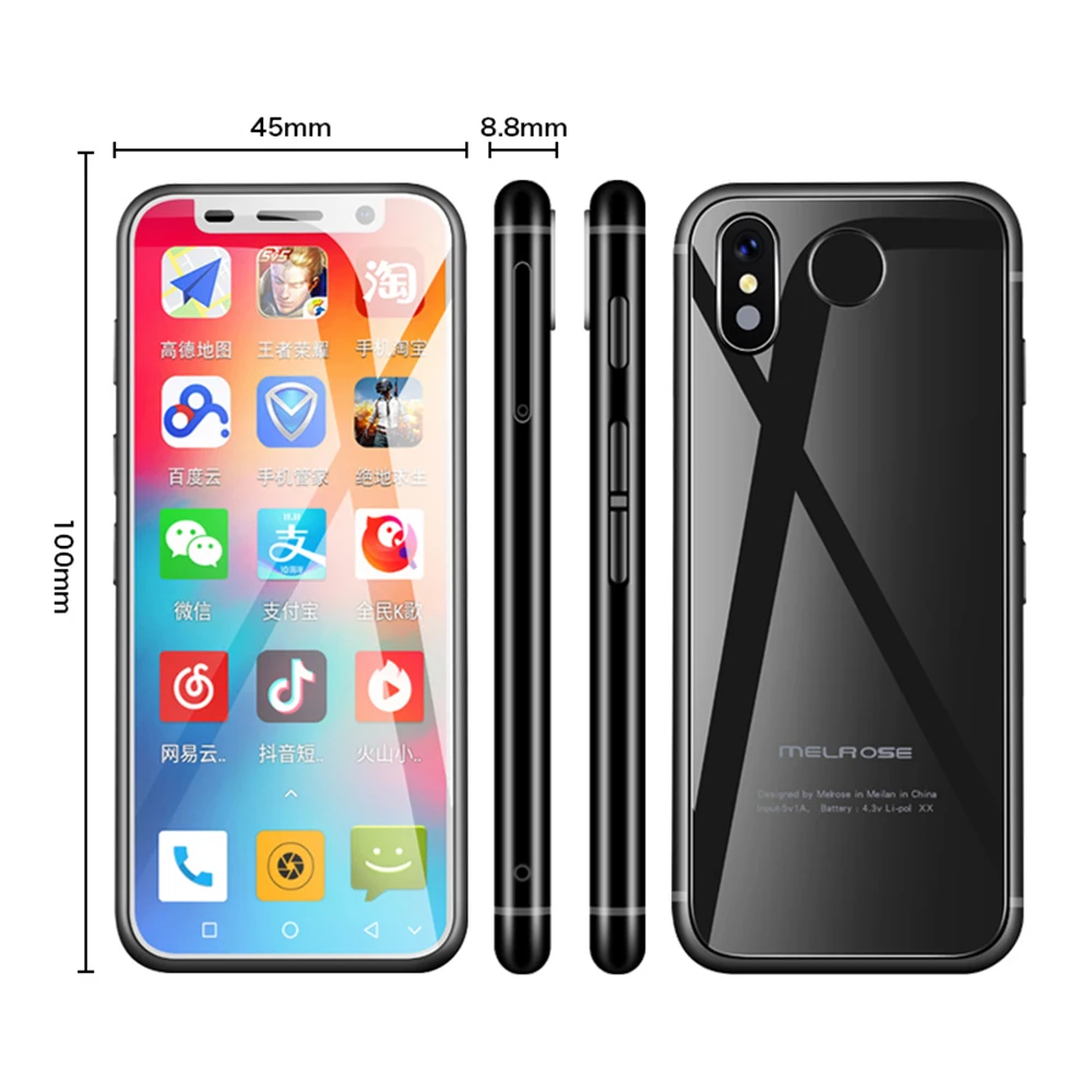 

SCO Mini Smart Card Ultra-thin Mobile Phone For Gift Dual Face recognition +Fingerprint unlock
