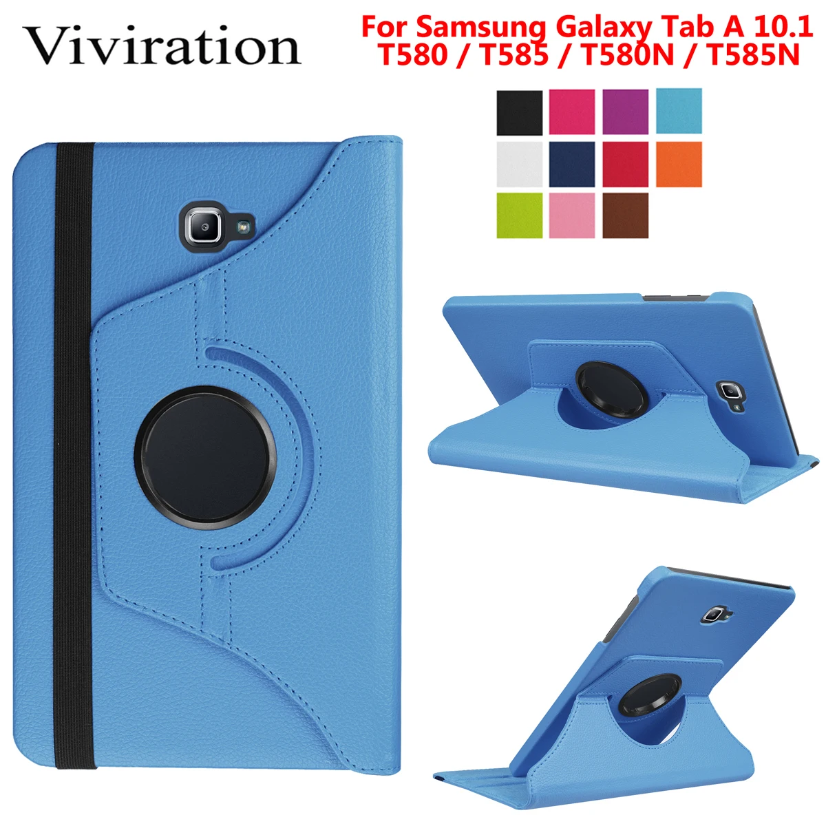 

360 Rotating PU Leather Case Cover For Samsung Galaxy Tab A A6 2016 10.1 T585 T580 SM-T585 SM-T580 Protective Shell Slip Stand