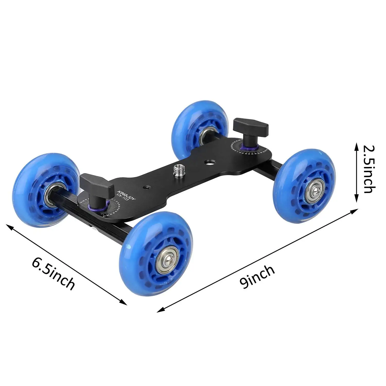KINGJOY VX-103 Tabletop Mobile Rolling Slider Dolly Car,Skater Video Track Rail for Speedlite DSLR Camera Camcorder Rig KINGJOY VX-103 Tabletop Mobile Rolling Slider Dolly Car,Skater Video Track Rail for Speedlite DSLR Camera Camcorder Rig