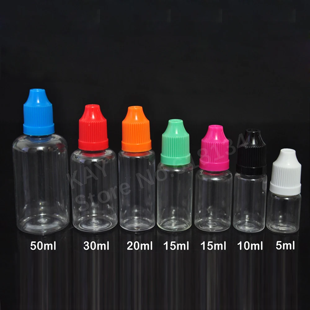 5ml 10ml 15ml 20ml empty PET bottles 30ml drop bottle 50ml 100ml clear