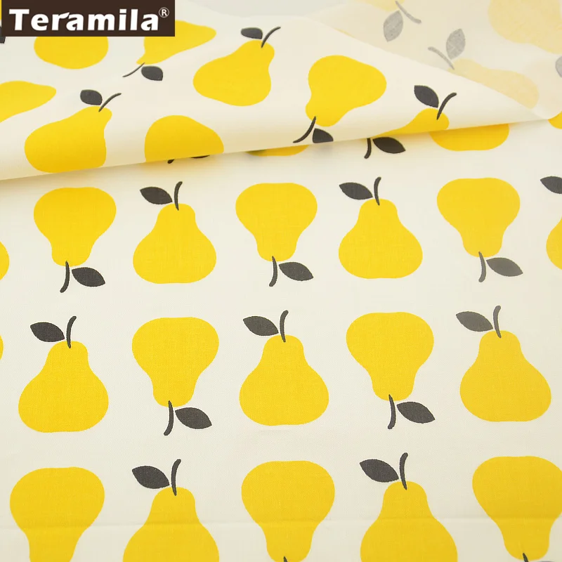 

Yellow Pears Designs 100% Cotton Fabric Twill Fat Quarter Home Textile Material Bed Sheet Patchwork Teramila Fabrics Tissue