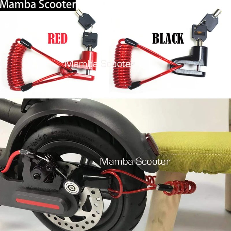 Anti-Theft Disc Brakes Steel Wire M365 Electric Scooter Skateboard Wheels Lock^ Anti-Theft Disc Brakes Steel Wire M365 Electric Scooter Skateboard Wheels Lock^