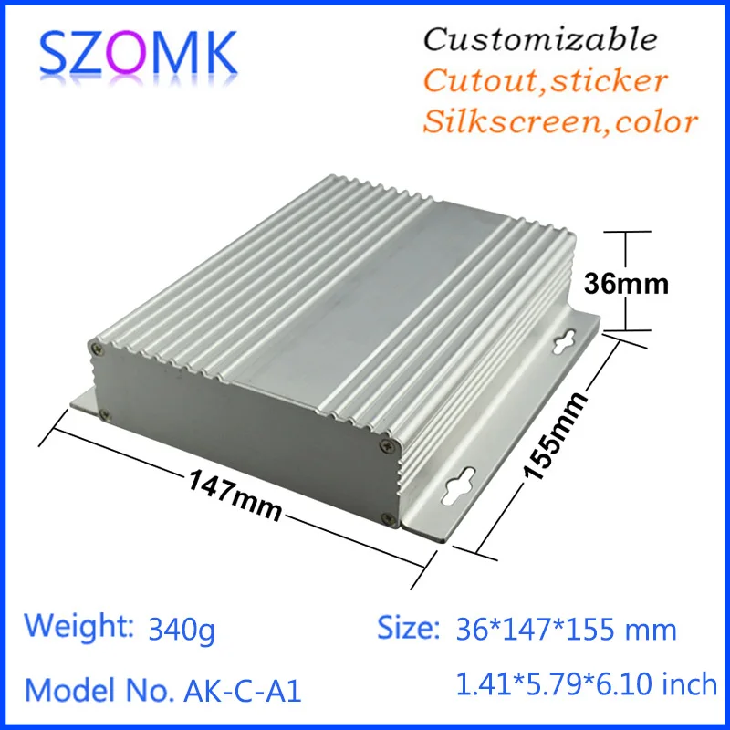 

4 pcs, 36*147*155mm china manufacturer aluminum enclosure house design aluminum extrusion box enclosure for electronics case