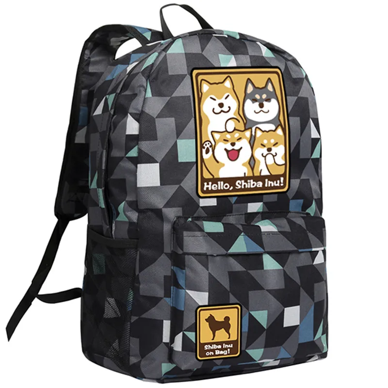 Милые рюкзаки Doge Husky shaba Inu Corgi с принтом рюкзак Оксфорд школьный для подростков