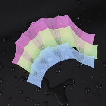 

1 Pair Silicone Hand Paddle Flippers Swimming Webbed Gloves Dive For Children Adult