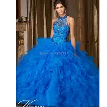 Бирюзовое платье для кинсеаньеры с курткой из бисера оборками из тюля Quinceanera платья недорогие подростковые платья миди платье