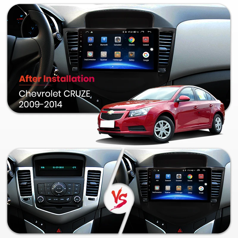 Excellent AWESAFE Android 8.1 8 Core 4+64GB 2 Din Car radio Multimedia Video Player auto Stereo GPS MAP For Chevrolet CRUZE 2009 2012 2014 1