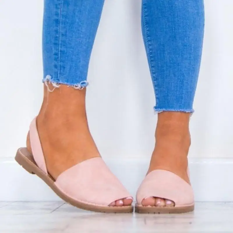 

Women Summer Retro Sandals Sexy Peep Toe Ladies Flat 4 color Bandage Beach Shoes