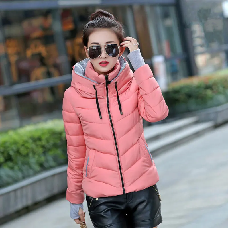

Women Winter Jacket Parka Thicken Outerwear Female Coats Hooded Cotton Plus Size Chaqueta Invierno Warm Tops Winter Coats MZ709