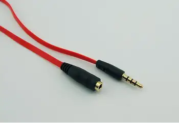 

3.5mm Jack Adapter Aux Extension Cord Audio Red Cables Male to Female Plug for mp3 for Headphones 100pcs