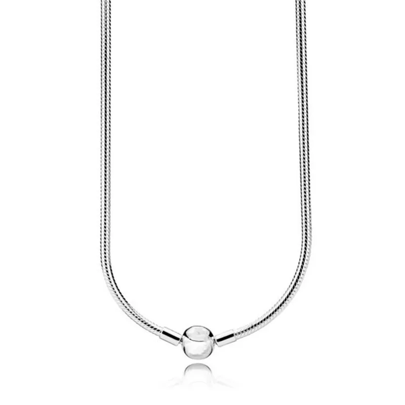 

Fashion Original Pandora Signature Moments Necklace 925 Silver For Women Wedding Birthday Party Gift Fine Europe DIY Jewelry
