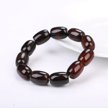 

Natural Agate Amber Black Tourmaline Healing Stone Bead Combo Matte Onyx Lava Energy Customized Energy Bracelet Man Women Charm