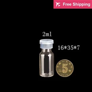 10 шт./лот 2 мл/5 мл бутылки с пробкой из бутилкаучука алюминиевые стеклянные