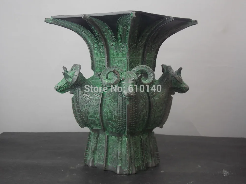 

Antique bronze statue ornaments four sheep side town house feng shui business gifts decorated antique retro
