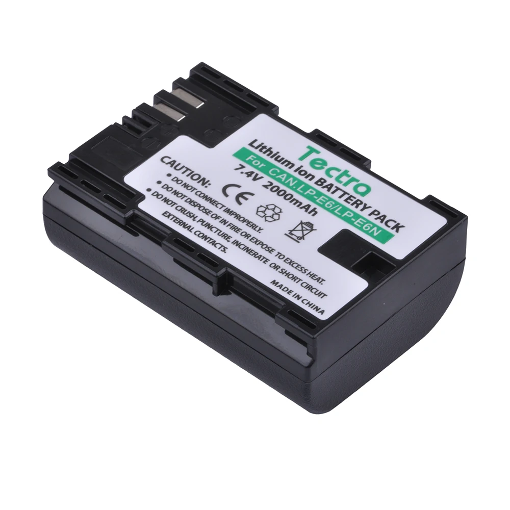 Tectra 5 шт. LP E6 E6N LPE6 LPE6N батарея для Canon EOS 5D 5D2 5DS R Mark II 2/III 3 6D 60D/60Da 7D 7D2 7DII 70D 80D и т. Д.|battery