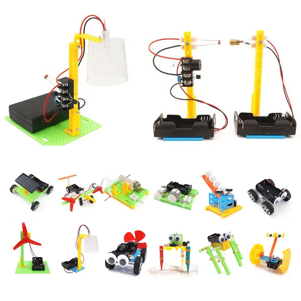 

6/9/12Pcs DIY Assembly Pulley Puzzle Toy Students Science Educational Model Set