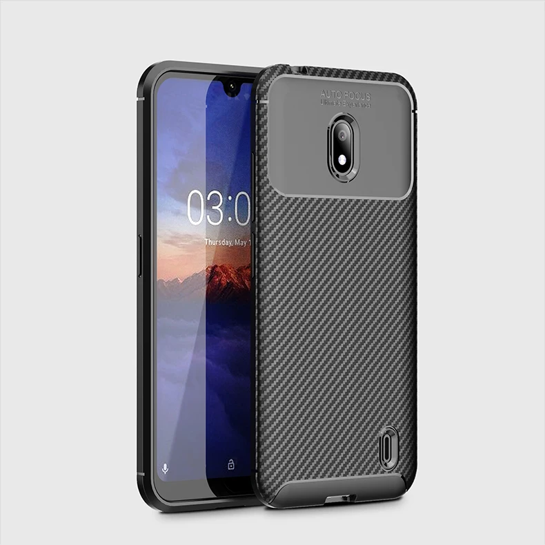 On для Nokia 2 чехол из углеродного волокна матовый противоударный защитный бампер