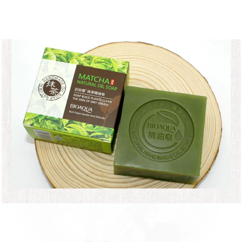 100 г органическое мыло ручной работы Matcha Green Tea отбеливающая очистка и увлажнение