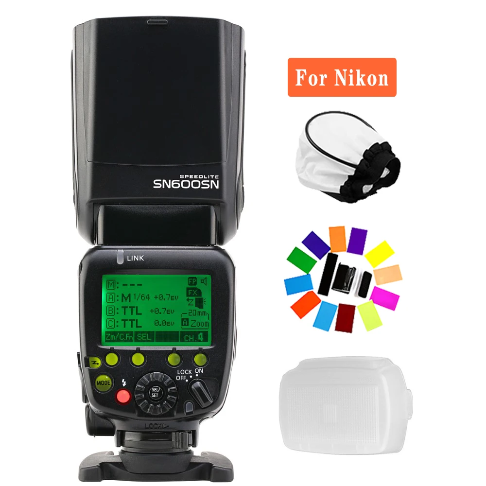 SHANNY SN600N i-TTL HSS 1/8000s Вспышка Speedlite для Nikon D7300 D7200 D7100 D7000 D5500 D5300 D5200 D5100 D5000 D750 D610 D600 |