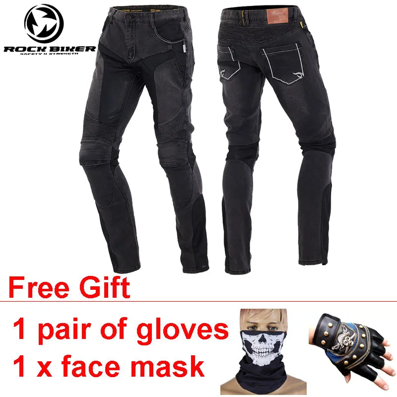 

ROCKBIKER Breathable Flexible Motorcycle Jeans KTM Motocross Motorradhose Slim Pantalon Homme Riding Pants with Kneepad Hippad